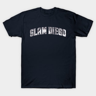 slam diego curve path blue army pattern T-Shirt